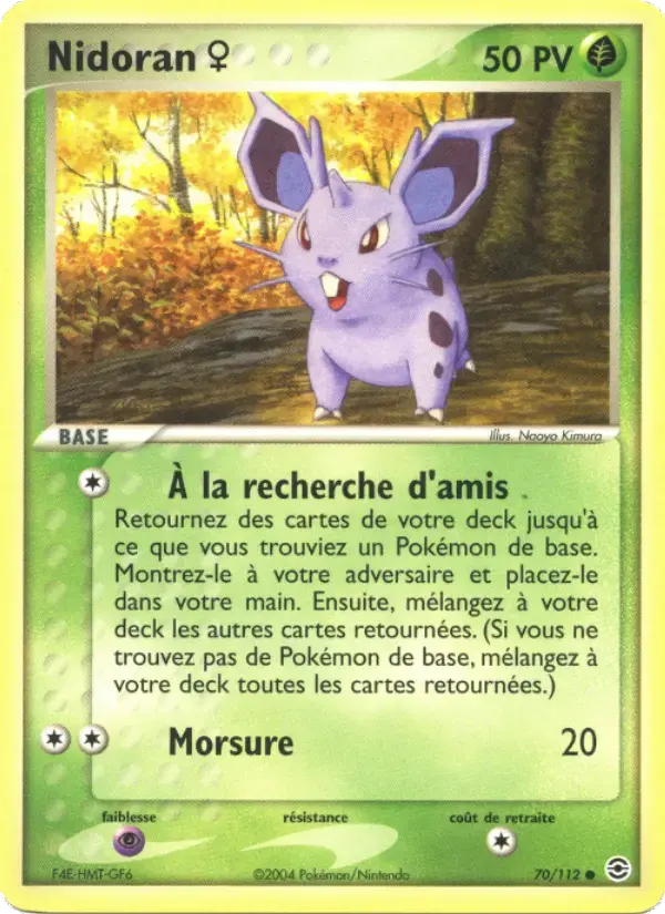 Carte Pokémon Nidoran ♀ #70 — Rouge Feu & Vert Feuille