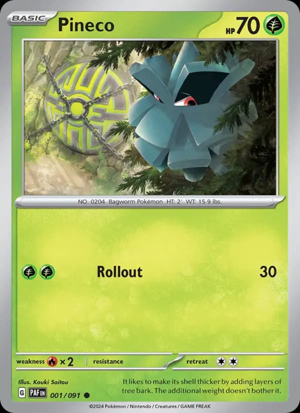 Pineco #001 — Paldean Fates