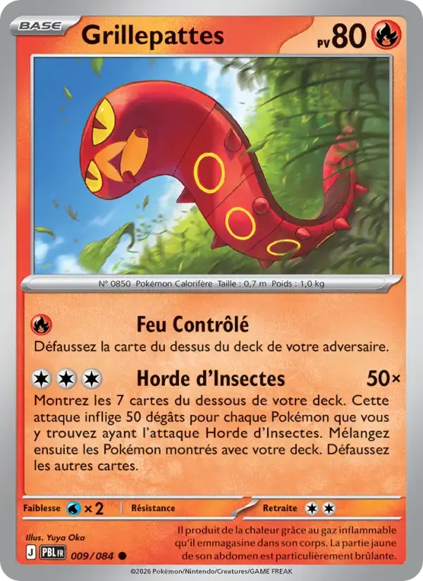 Carte Pokémon Grillepattes #009 — Nuit Noire