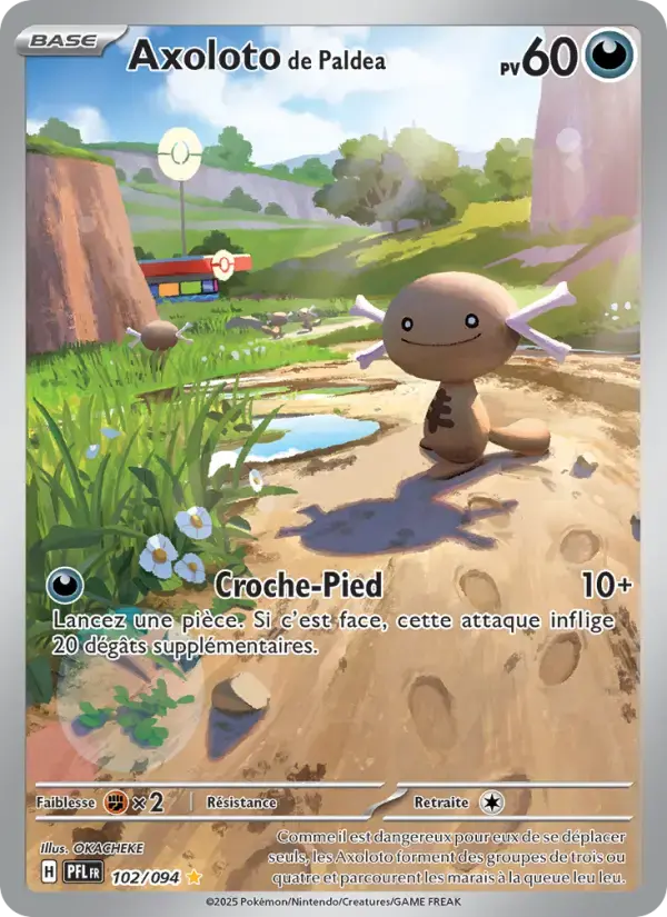 Carte Pokémon Axoloto de Paldea #102 — Flammes Fantasmagoriques