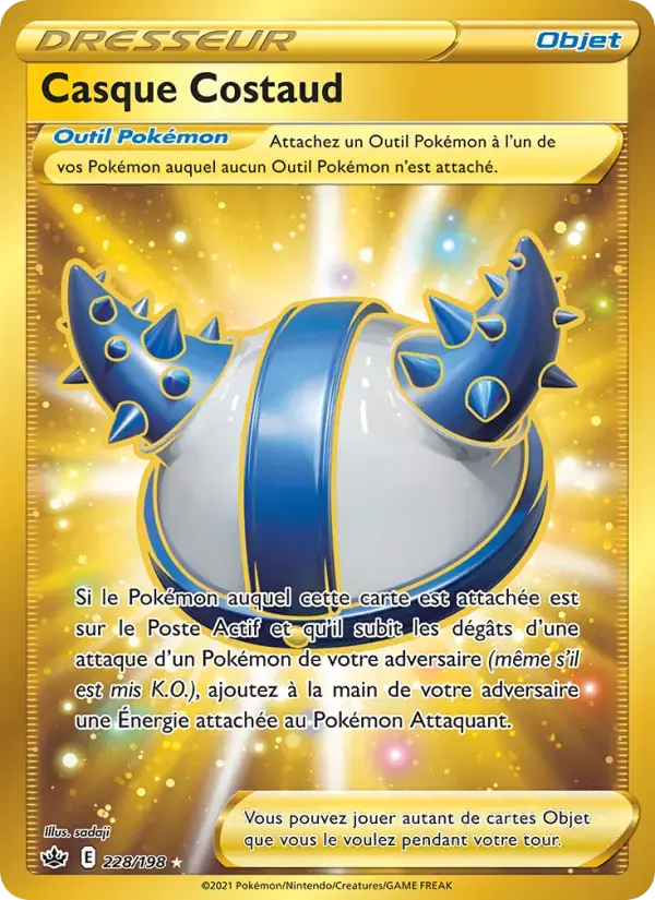 Carte Pokémon Casque Costaud #228 — Règne de Glace