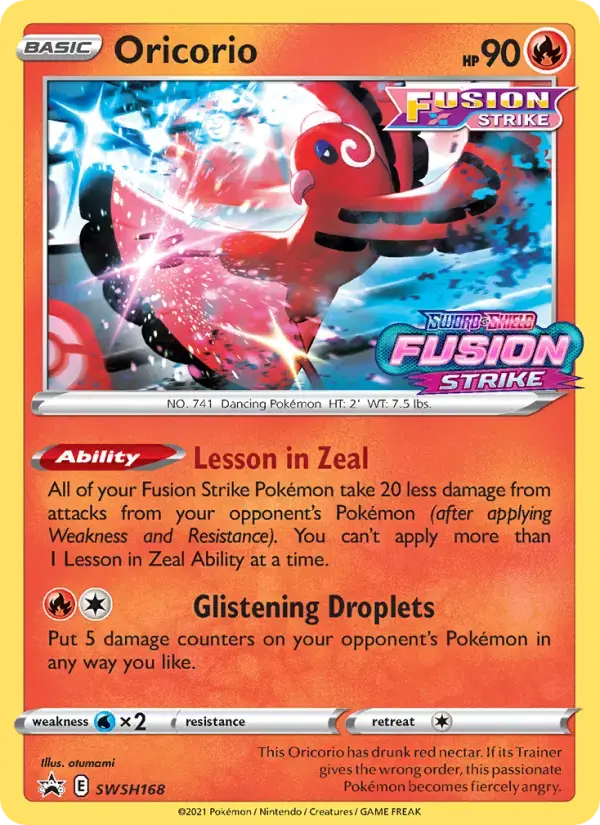 Oricorio #SWSH168 — Sword & Shield Promos