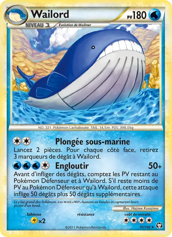 Carte Pokémon Wailord #31 — Triomphe