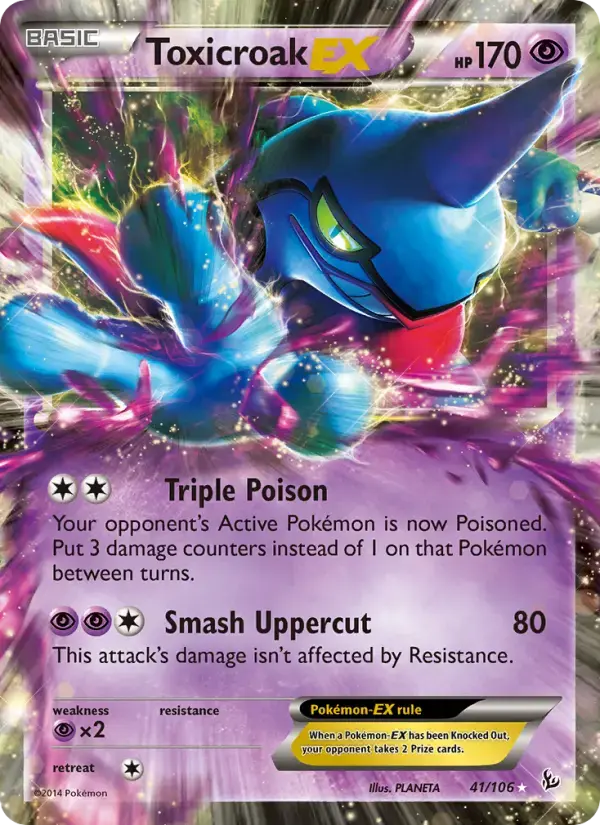 Toxicroak EX #41 — Flashfire