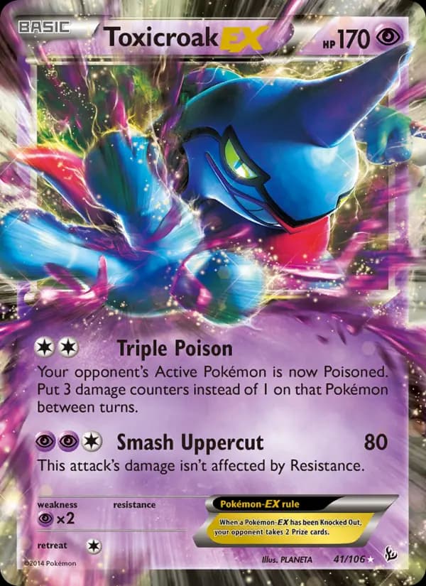 Toxicroak EX #41 — Flashfire