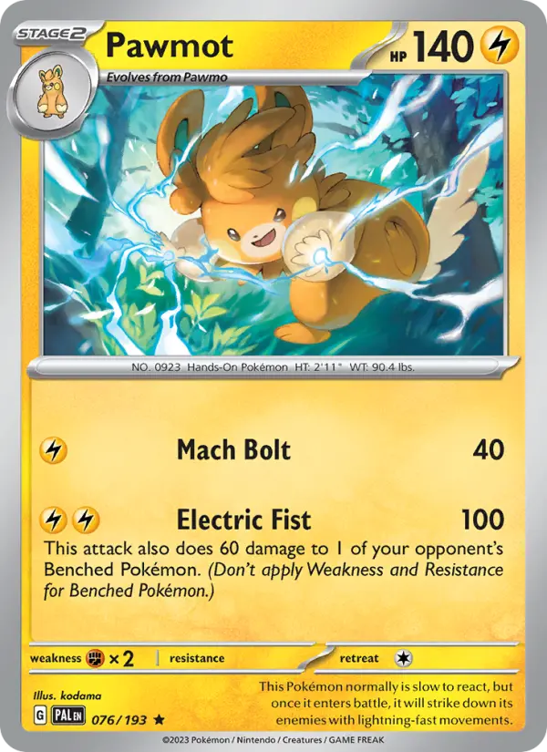 Carte Pokémon Pohmarmotte #076 — Évolutions à Paldea