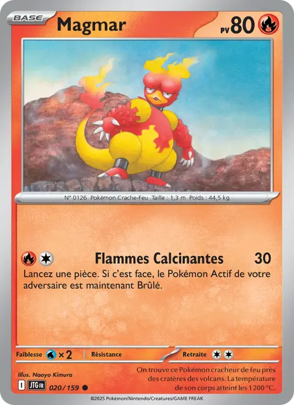 Carte Pokémon Magmar #020 — Aventures Ensemble
