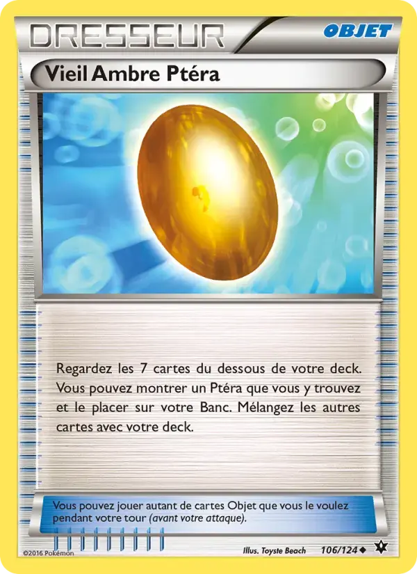 Carte Pokémon Vieil Ambre Ptéra #106 — Impact des Destins