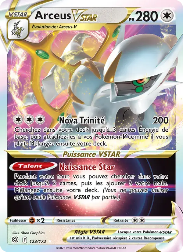 Carte Pokémon Arceus VSTAR #123 — Stars Étincelantes