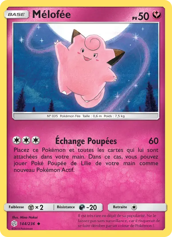 Carte Pokémon Mélofée #144 — Éclipse Cosmique