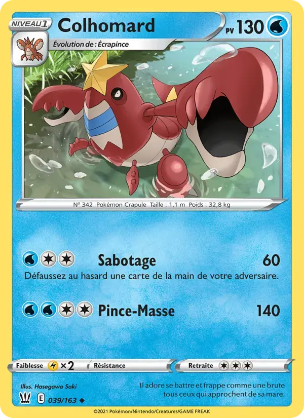 Carte Pokémon Colhomard #39 — Styles de Combat