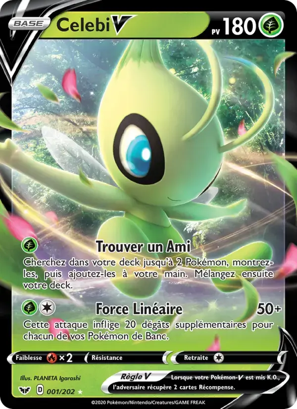 Carte Pokémon Celebi V #1 — Épée et Bouclier