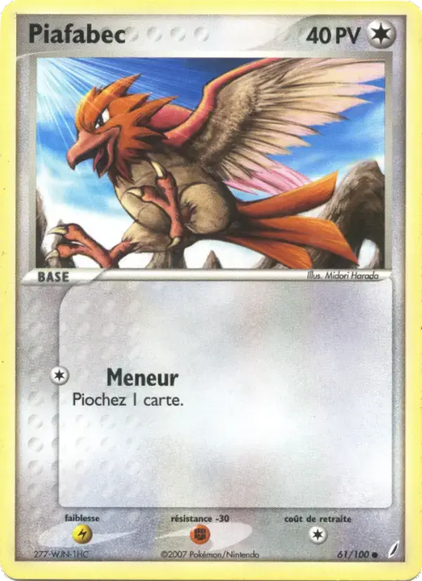 Carte Pokémon Piafabec #61 — Gardiens de Cristal