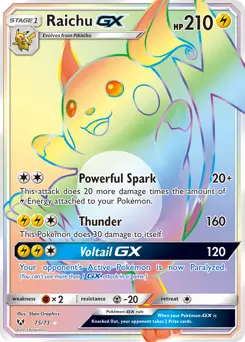Raichu GX #75 — Shining Legends