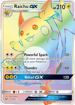 Raichu GX #75 — Shining Legends