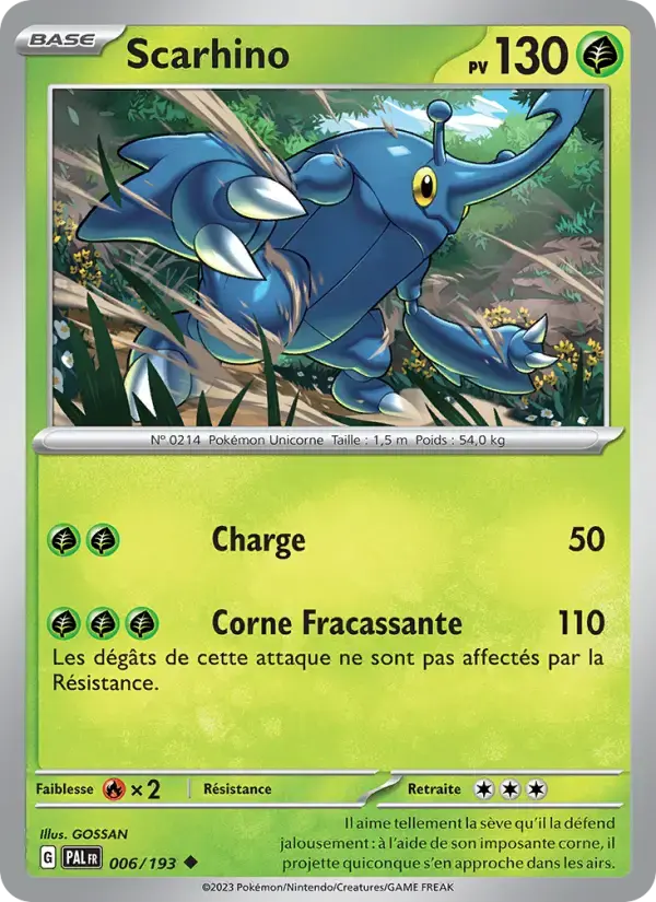 Carte Pokémon Scarhino #006 — Évolutions à Paldea