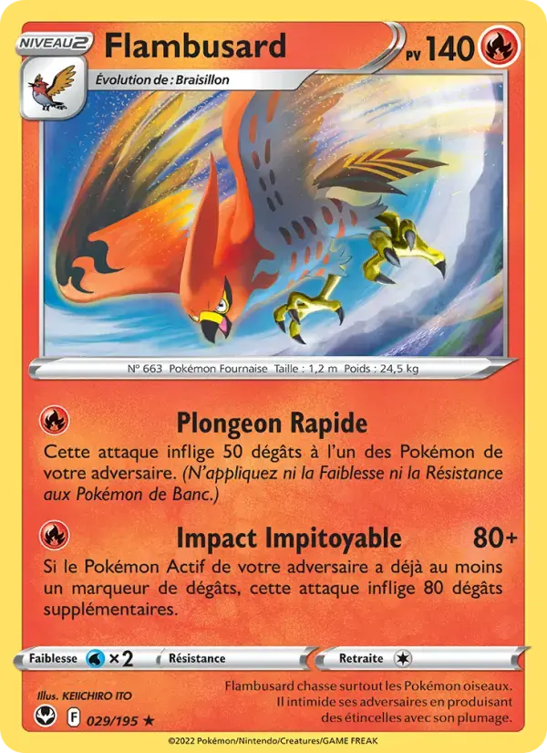 Carte Pokémon Flambusard #029 — Tempête Argentée