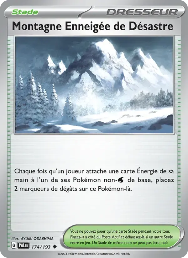 Carte Pokémon Montagne Enneigée de Désastre #174 — Évolutions à Paldea