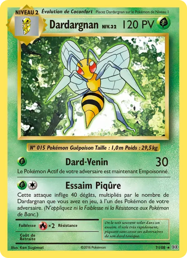 Carte Pokémon Dardargnan #7 — Évolutions XY