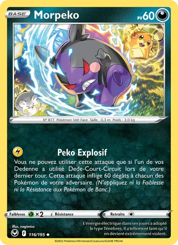 Carte Pokémon Morpeko #116 — Tempête Argentée
