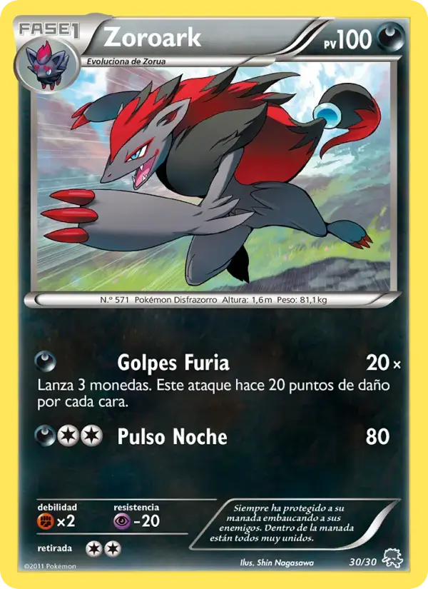 Carte Pokémon Zoroark #30 — Kit du Dresseur NB (Zoroark)