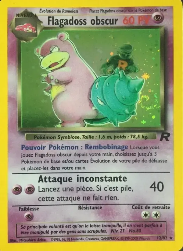 Carte Pokémon Flagadoss obscur #12 — Team Rocket
