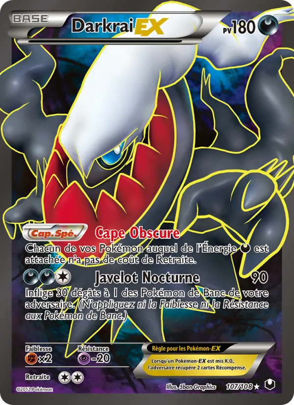Carte Pokémon Darkrai-EX #107 — Explorateurs Obscurs