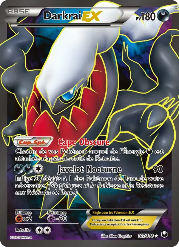 Carte Pokémon Darkrai-EX #107 — Explorateurs Obscurs