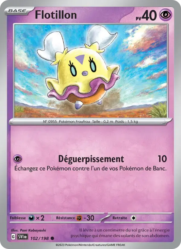 Carte Pokémon Flotillon #102 — Écarlate et Violet