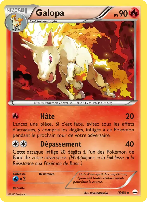 Carte Pokémon Galopa #15 — Générations