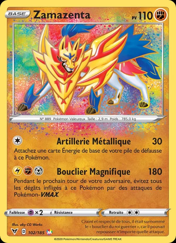 Carte Pokémon Zamazenta #102 — Voltage Éclatant