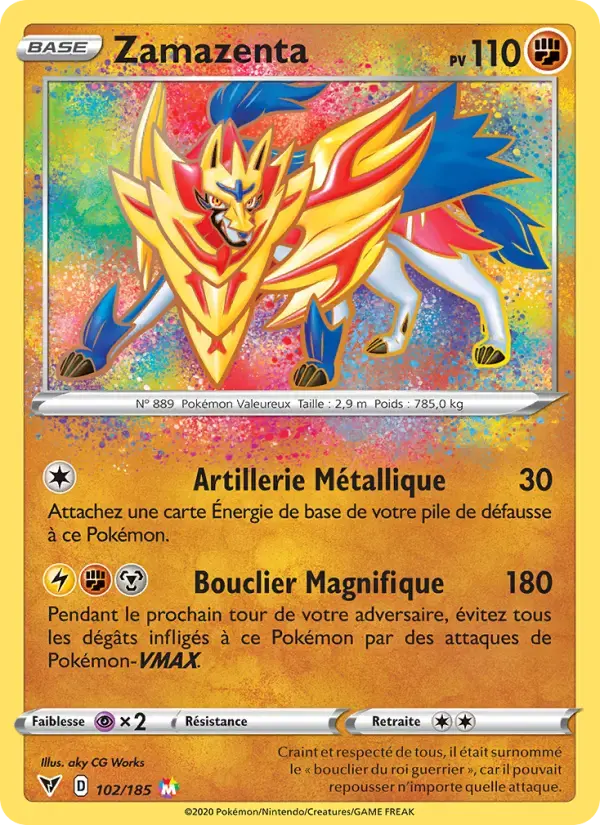 Carte Pokémon Zamazenta #102 — Voltage Éclatant