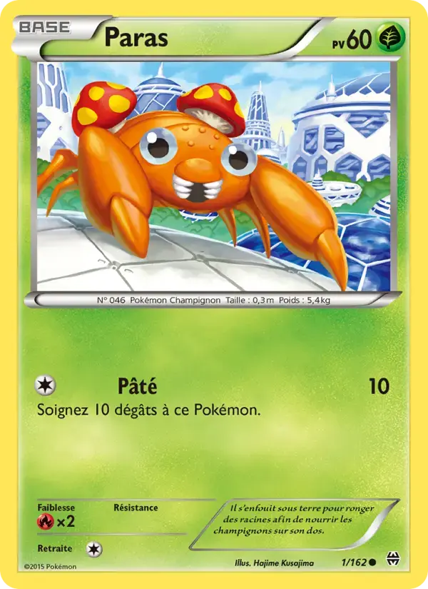 Carte Pokémon Paras #1 — Impulsion Turbo