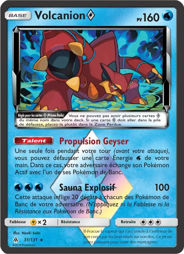 Carte Pokémon Volcanion ◇ #31 — Lumière Interdite