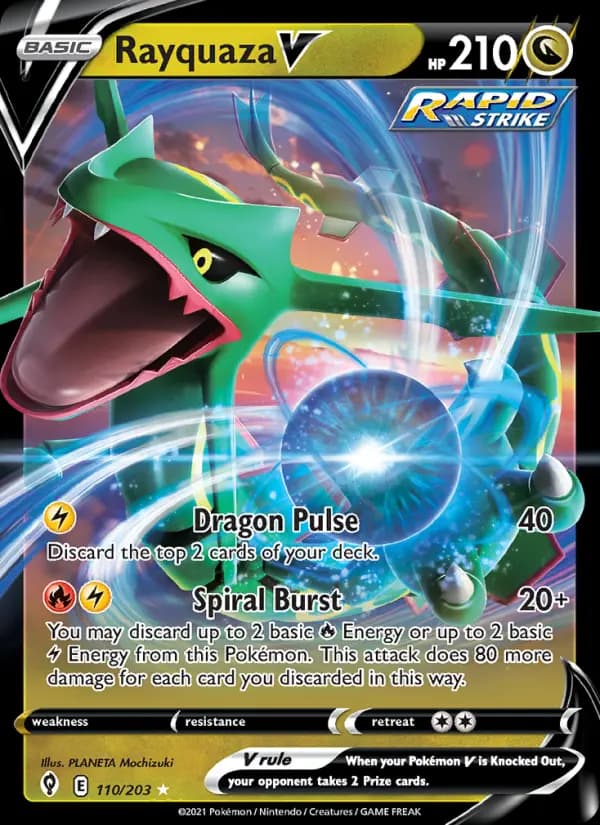 Rayquaza V #110 — Evolving Skies