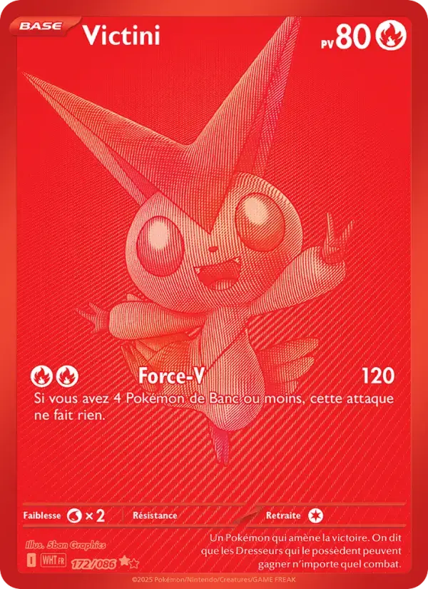 Carte Pokémon Victini #172 — Flamme Blanche