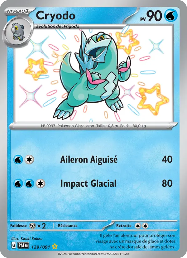 Carte Pokémon Cryodo #129 — Destinées de Paldea