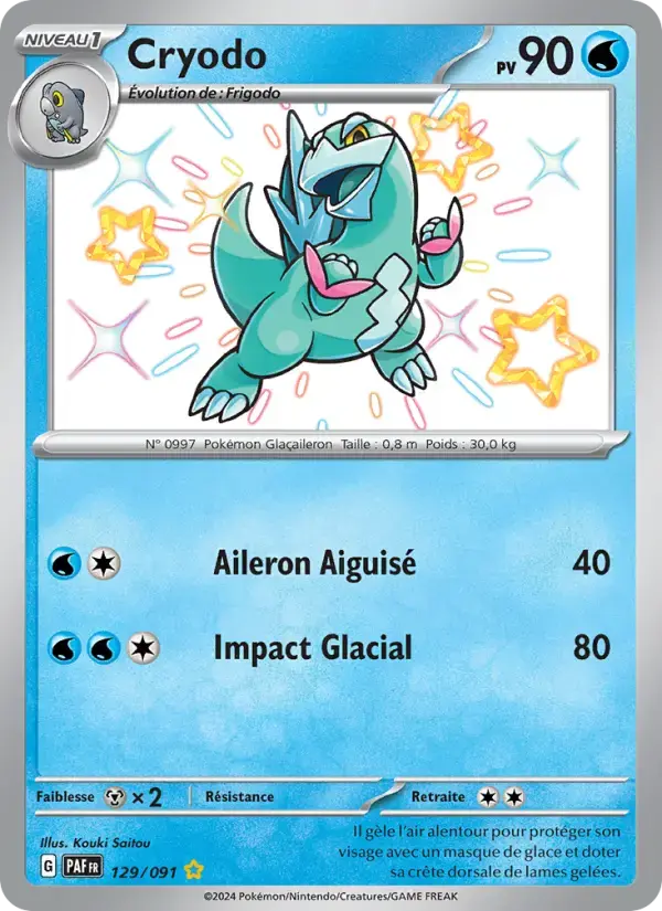 Carte Pokémon Cryodo #129 — Destinées de Paldea