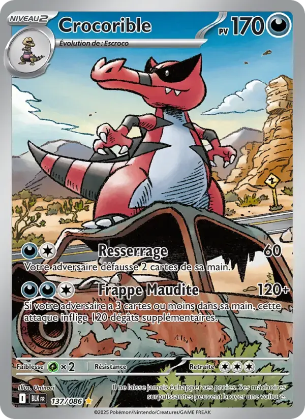 Carte Pokémon Crocorible #137 — Foudre Noire