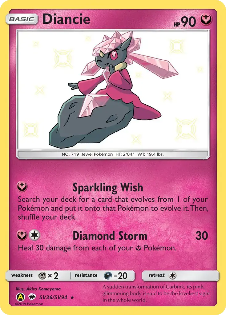 Diancie #SV36 — Hidden Fates