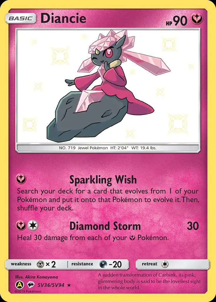 Diancie #SV36 — Hidden Fates