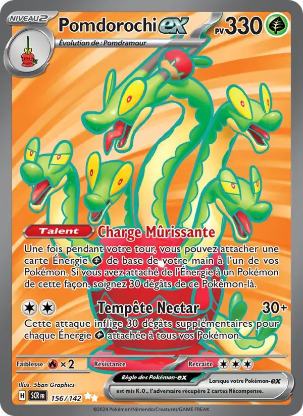 Carte Pokémon Pomdorochi-ex #156 — Couronne Stellaire
