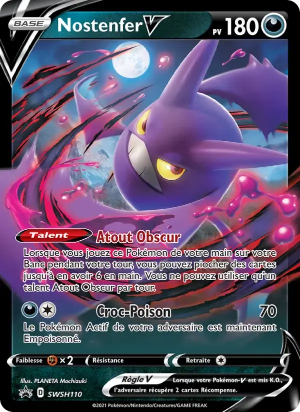 Carte Pokémon Nostenfer V #SWSH110 — Promos Épée et Bouclier