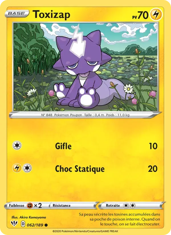 Carte Pokémon Toxizap #62 — Ténèbres Embrasées