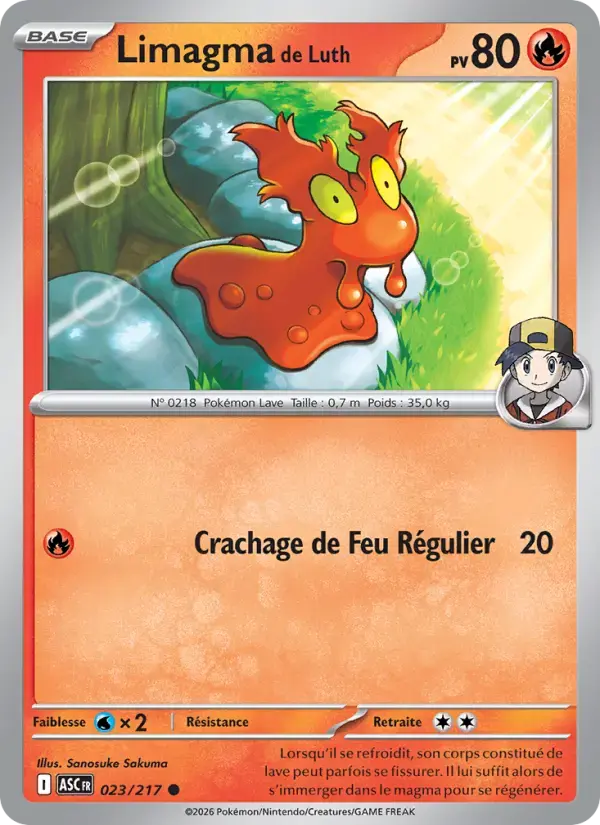 Carte Pokémon Limagma de Luth #023 — Héros Transcendants