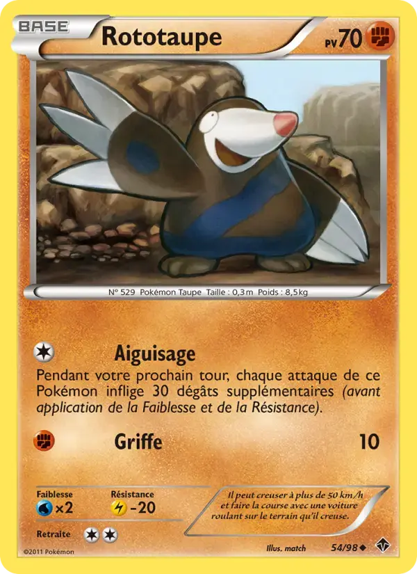 Carte Pokémon Rototaupe #54 — Pouvoirs Émergents