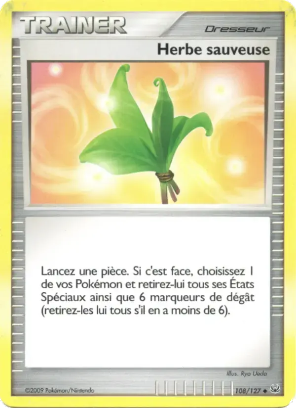 Carte Pokémon Herbe sauveuse #108 — Platine