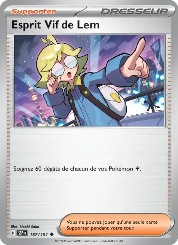Carte Pokémon Esprit Vif de Lem #167 — Étincelles Déferlantes