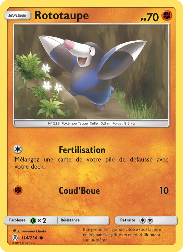 Carte Pokémon Rototaupe #114 — Éclipse Cosmique