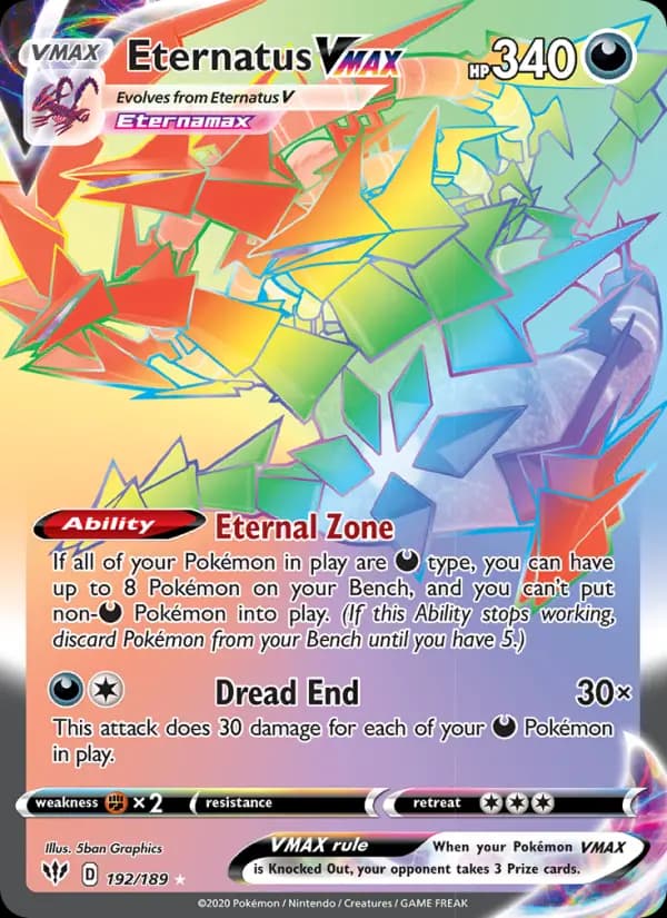 Eternatus VMAX #192 — Darkness Ablaze